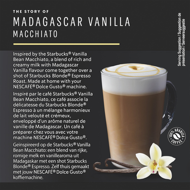 12 Capsules Macchiato Madagascar Vanilla Starbucks by Dolce Gusto